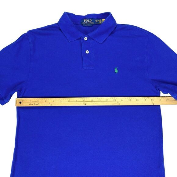 Polo Ralph Lauren Shirt Boys XL Blue Classic Fit Polo Green Pony Golf Core Comfy - Picture 7 of 11